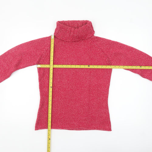 Next Women’s Pink Roll Neck Chunky Knit Jumper UK 10
