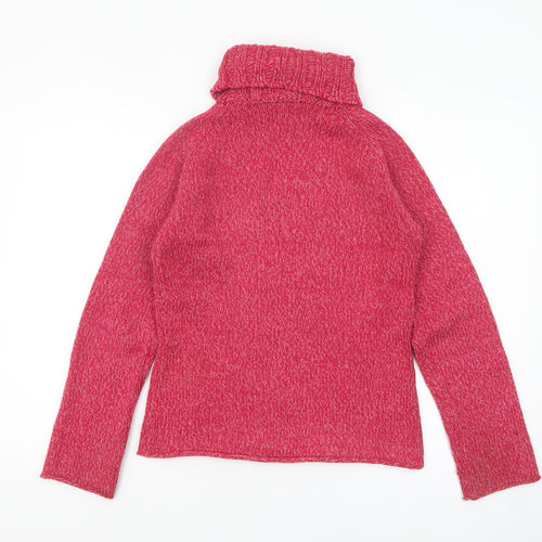 Next Women’s Pink Roll Neck Chunky Knit Jumper UK 10