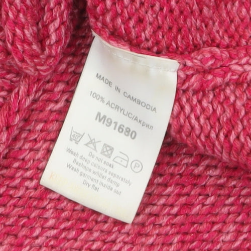 Next Women’s Pink Roll Neck Chunky Knit Jumper UK 10