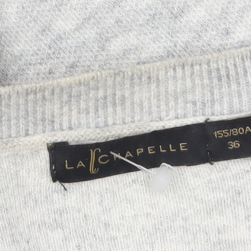 La Chapelle Women’s Grey Bird Print Crew Neck Jumper Size 8