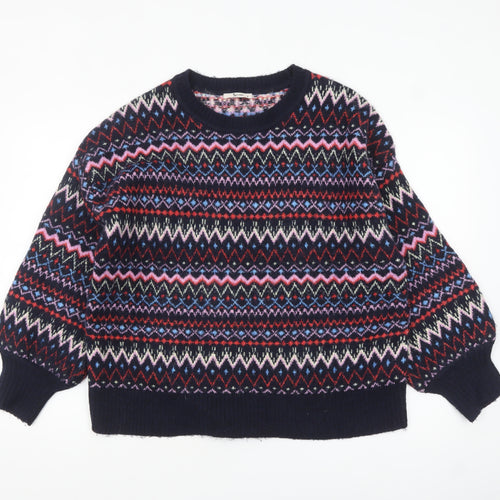 Tu Women's Multicoloured Fair Isle Knit Jumper Size 16