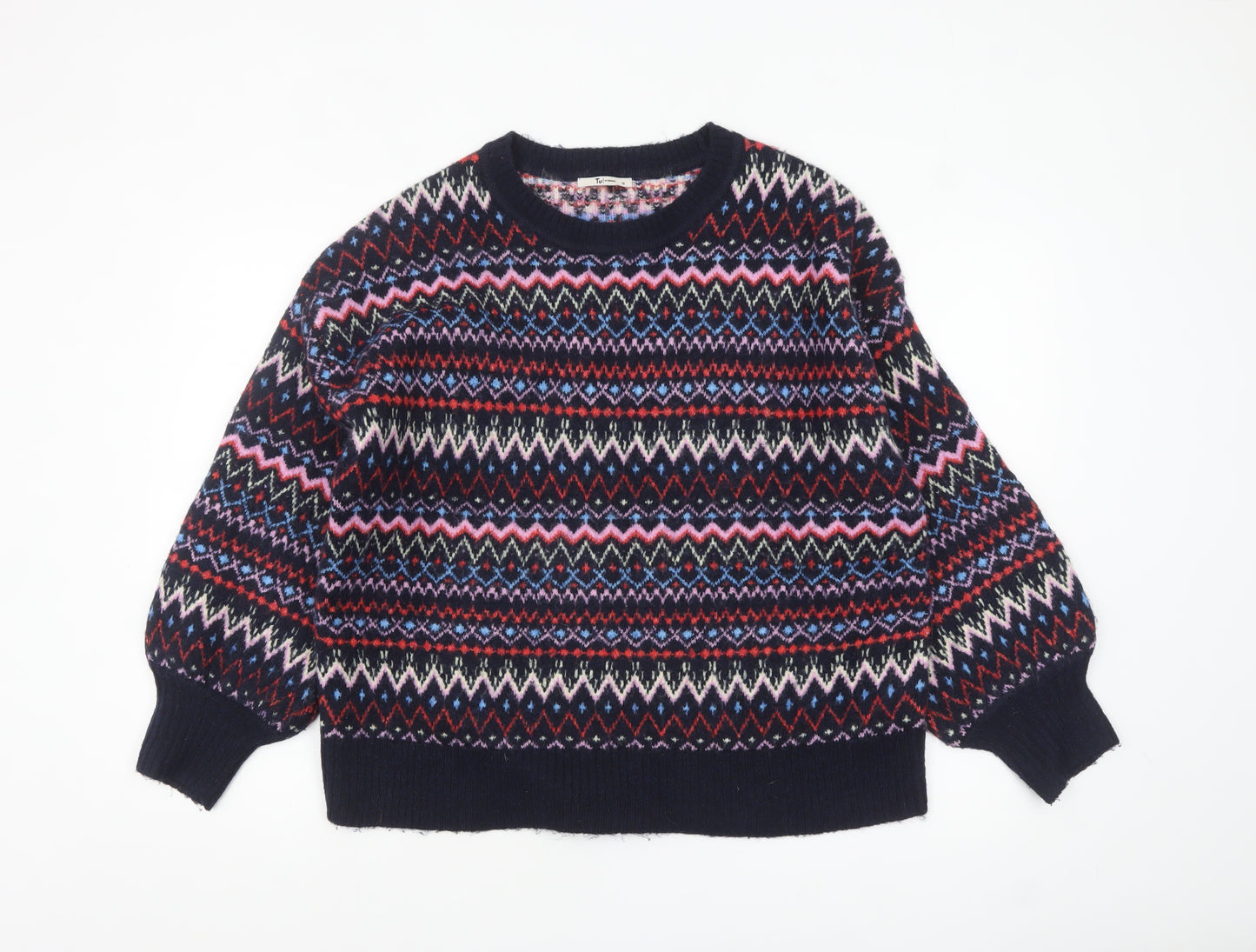 Tu Women's Multicoloured Fair Isle Knit Jumper Size 16