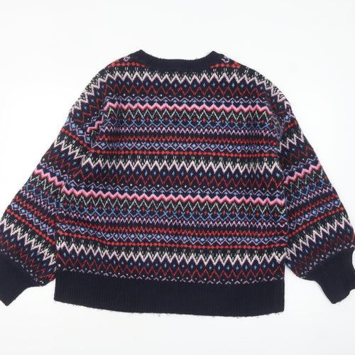 Tu Women's Multicoloured Fair Isle Knit Jumper Size 16