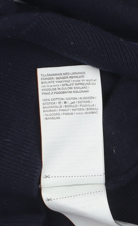 Superdry Mens Blue Small Crew Neck Cotton Pullover Jumper