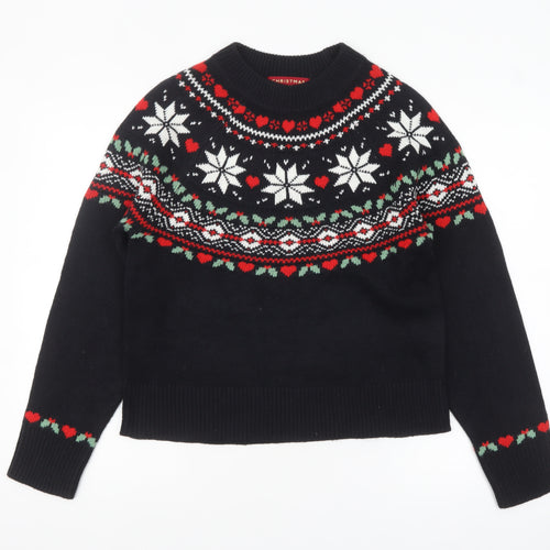 Next Women’s Black Christmas Fair Isle Jumper Size S