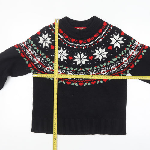 Next Women’s Black Christmas Fair Isle Jumper Size S