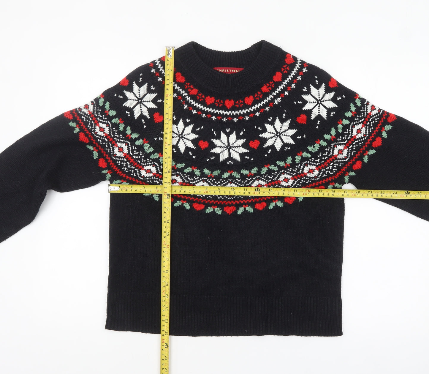 Next Women’s Black Christmas Fair Isle Jumper Size S