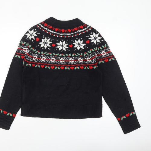 Next Women’s Black Christmas Fair Isle Jumper Size S