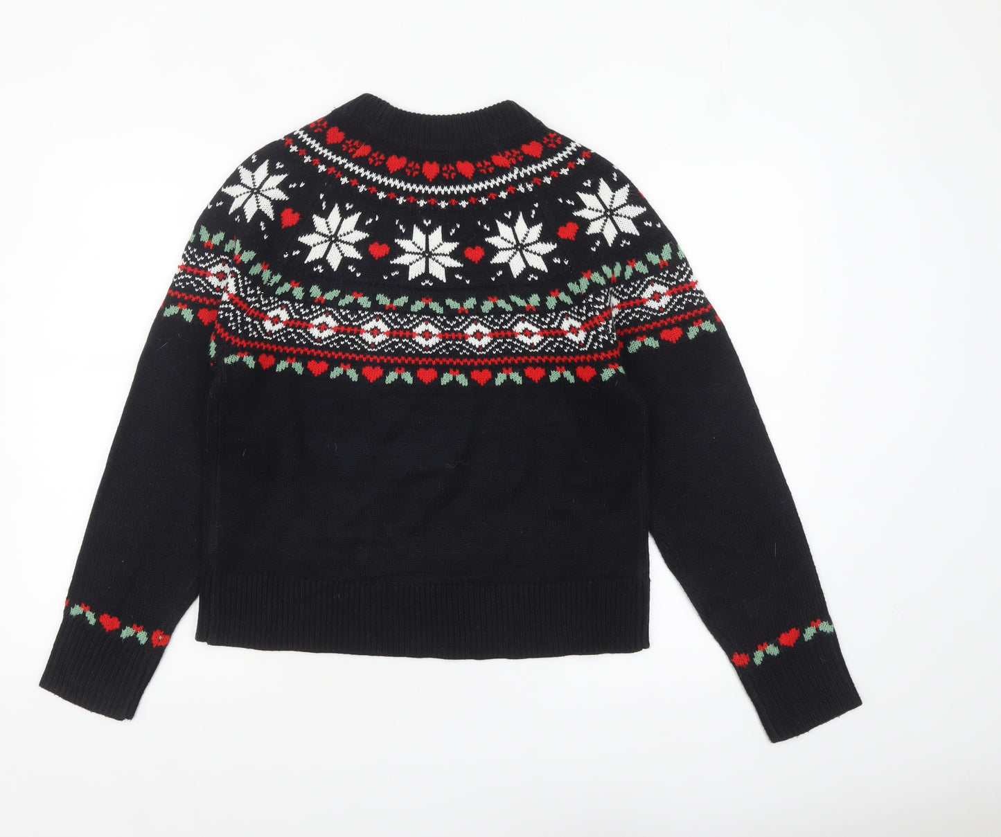 Next Women’s Black Christmas Fair Isle Jumper Size S