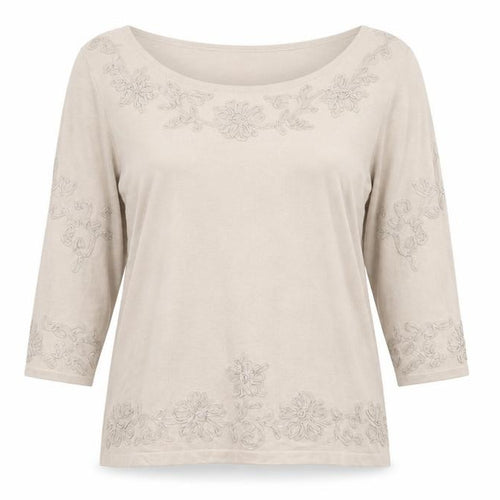 Phase Eight Women Beige Floral Embroidered Jumper Size 16
