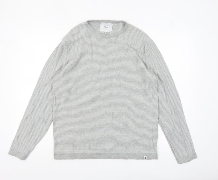 Jack & Jones Men’s Grey Cotton Pullover Jumper L