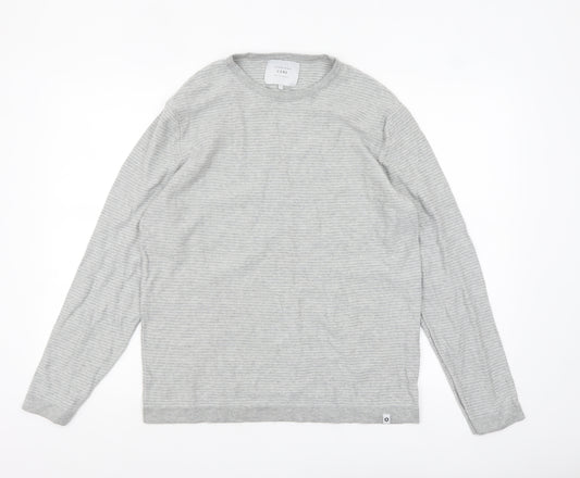 Jack & Jones Men’s Grey Cotton Pullover Jumper L