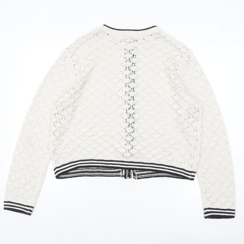 Marks and Spencer Women’s Ivory Open-Knit Cardigan Medium