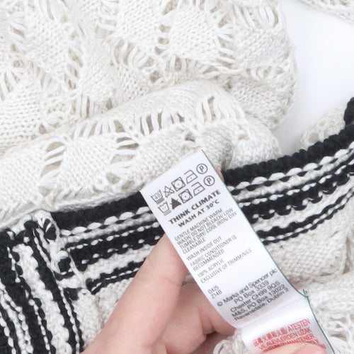 Marks and Spencer Women’s Ivory Open-Knit Cardigan Medium