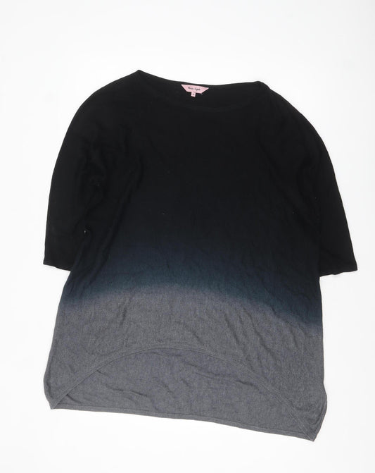 Phase Eight Womens Black Grey Ombre Tunic Jumper M