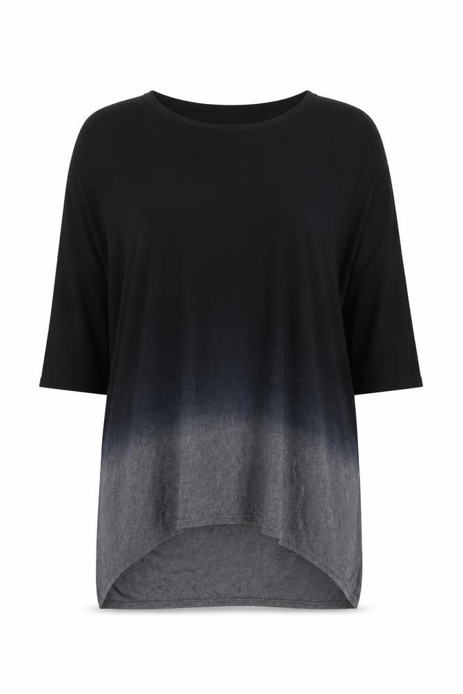 Front view of Phase Eight women’s black grey ombre tunic jumper m