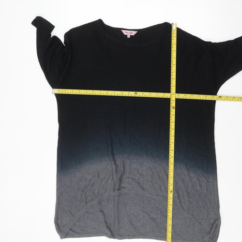 Phase Eight Womens Black Grey Ombre Tunic Jumper M
