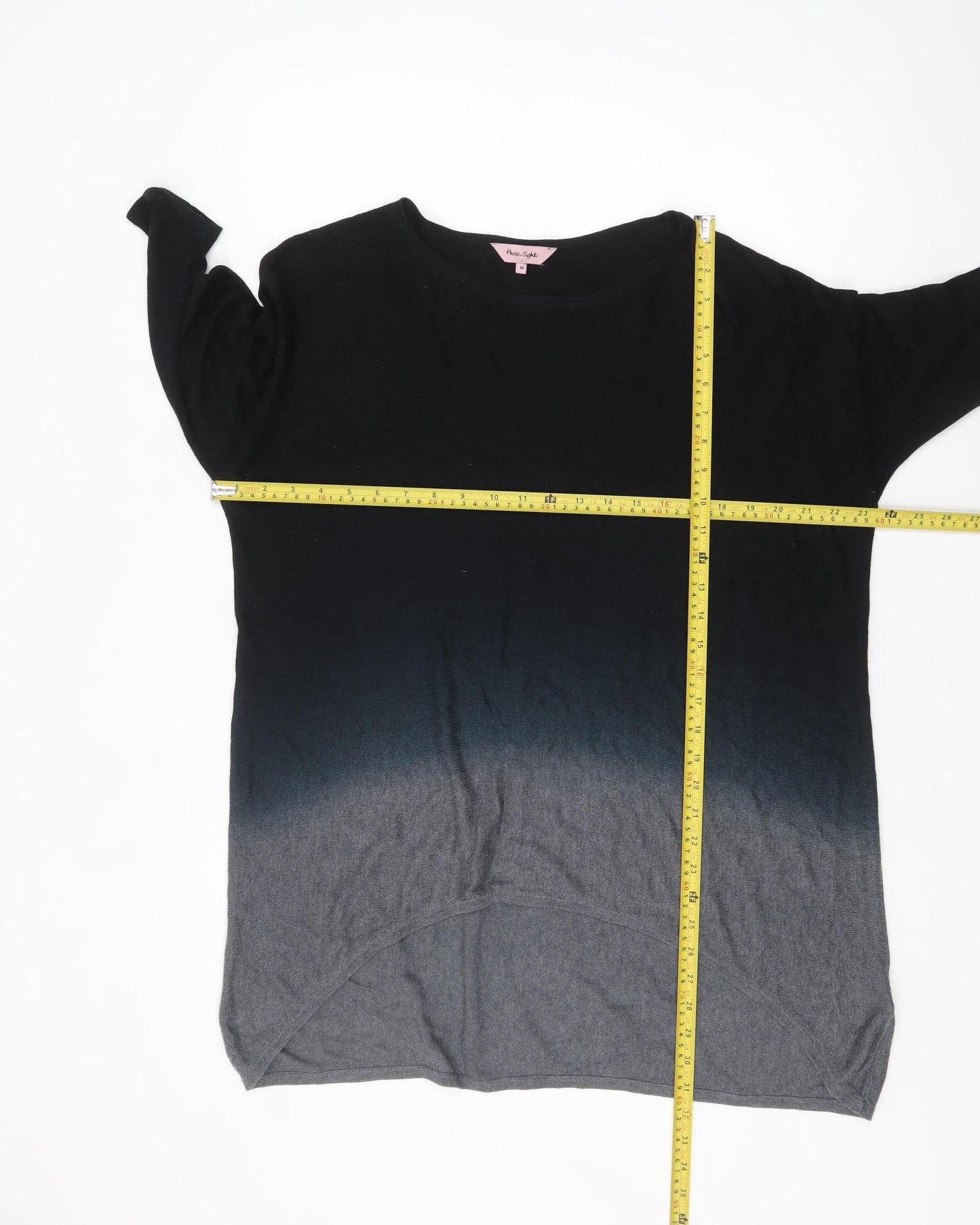 Phase Eight Womens Black Grey Ombre Tunic Jumper M