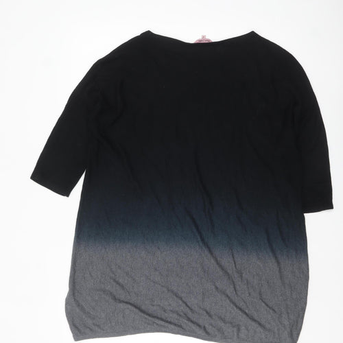 Phase Eight Womens Black Grey Ombre Tunic Jumper M