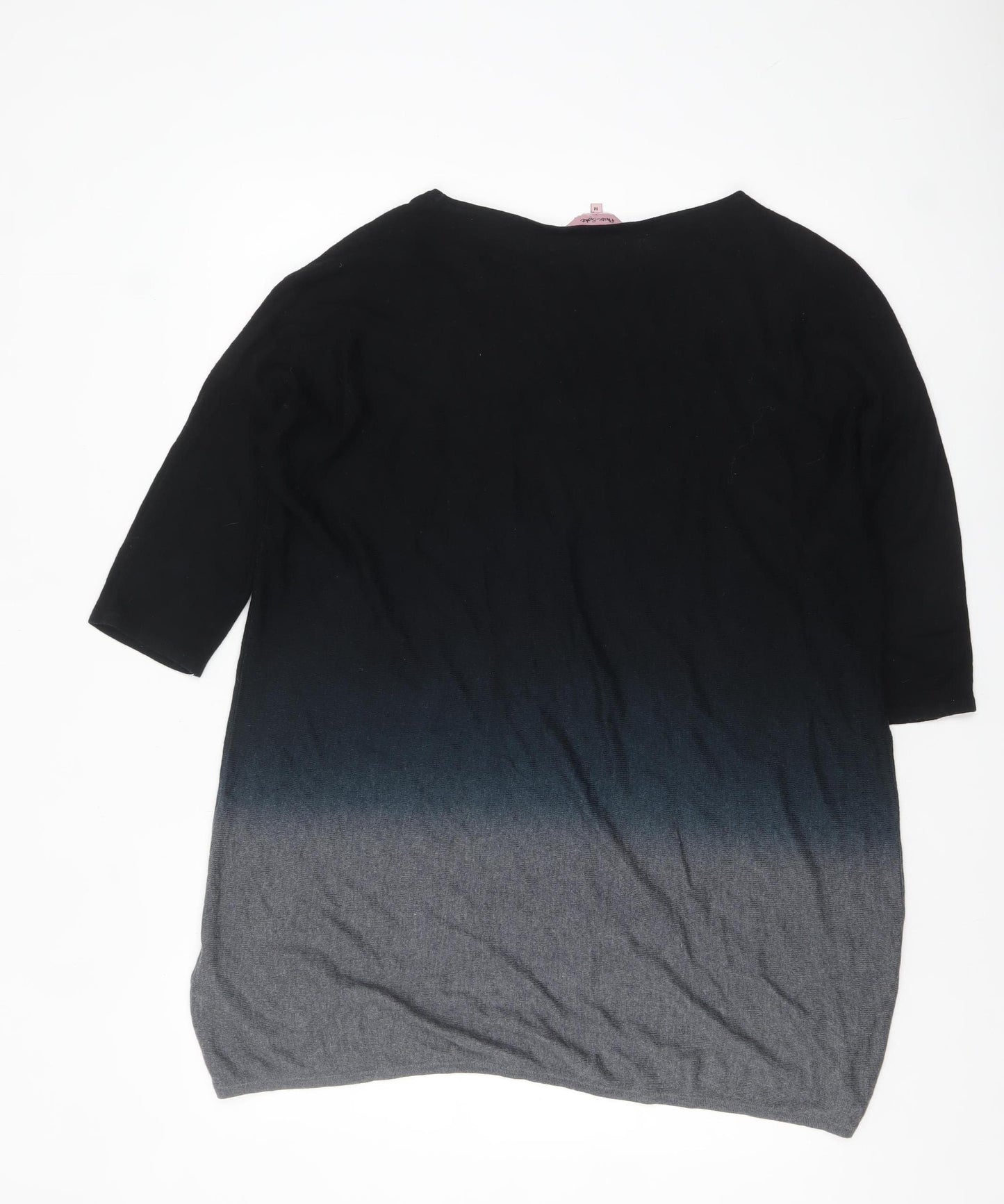 Phase Eight Womens Black Grey Ombre Tunic Jumper M