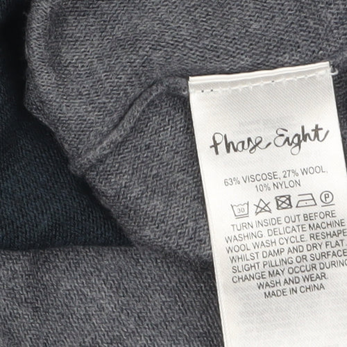 Phase Eight Womens Black Grey Ombre Tunic Jumper M