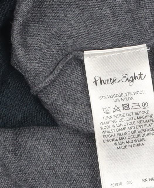 Phase Eight Womens Black Grey Ombre Tunic Jumper M