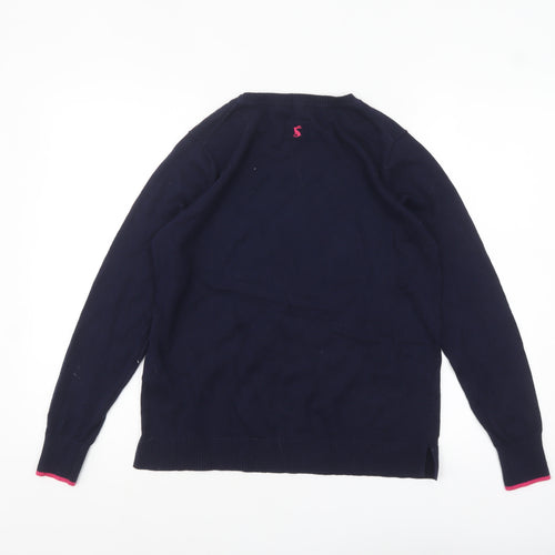 Joules Women Blue Sequin Lobster Pullover Jumper Size 12