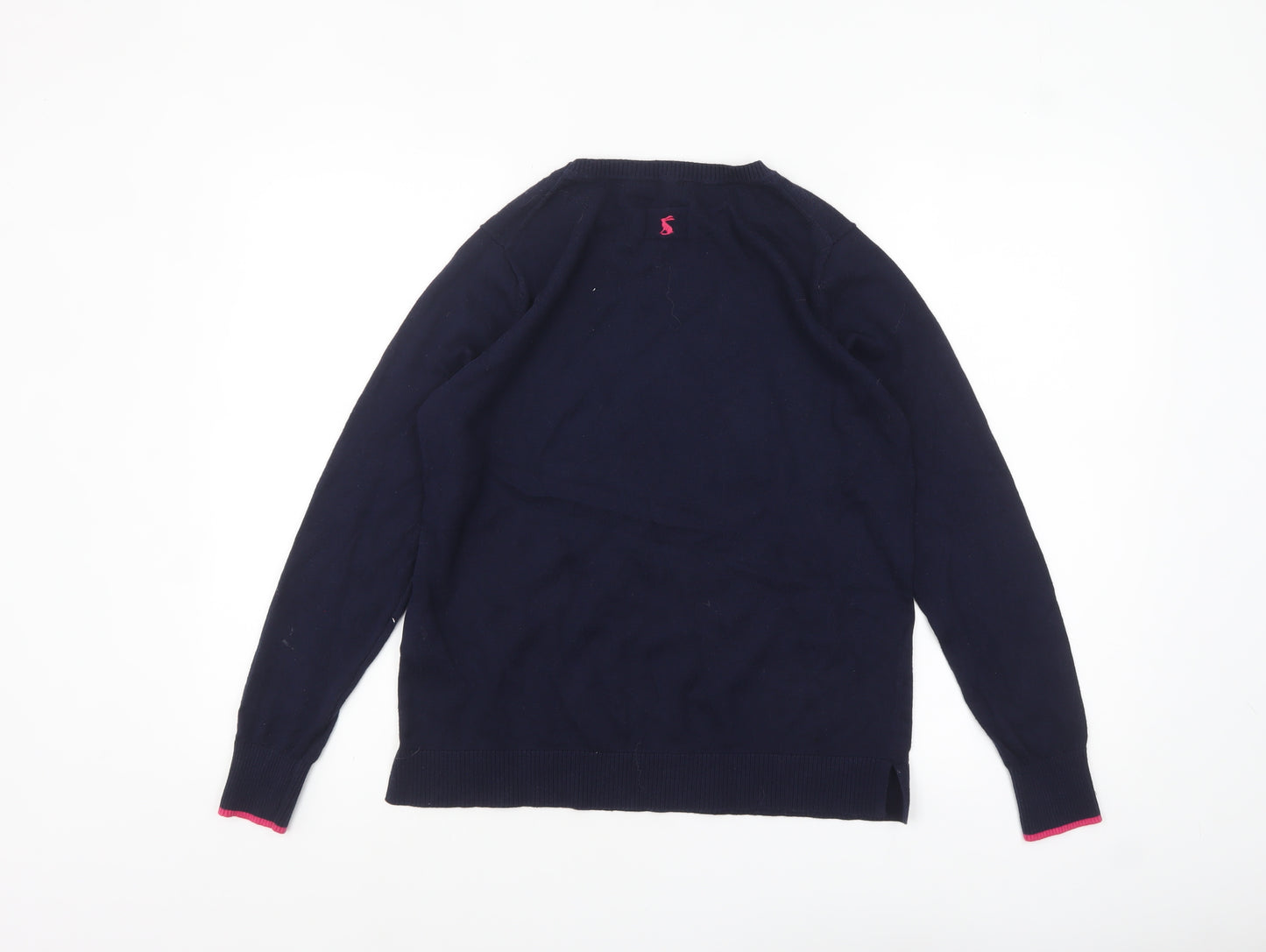 Joules Women Blue Sequin Lobster Pullover Jumper Size 12