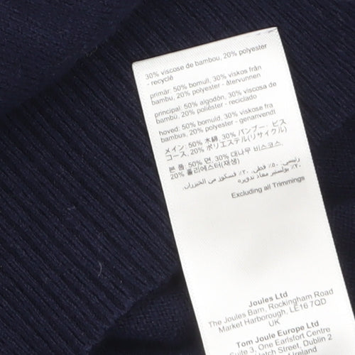 Joules Women Blue Sequin Lobster Pullover Jumper Size 12