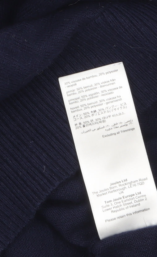 Joules Women Blue Sequin Lobster Pullover Jumper Size 12