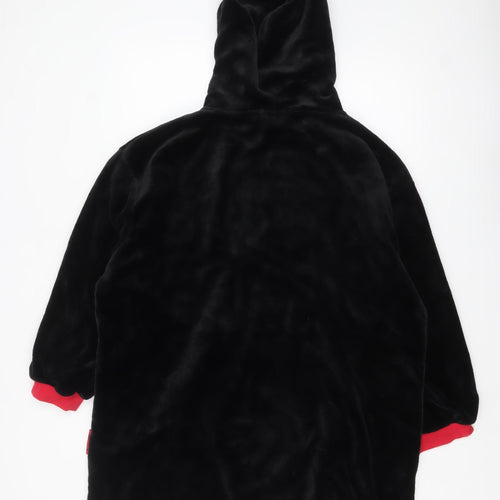 Disney Minnie Mouse Black Fleece Hooded Nightshirt L-XL Women Winter