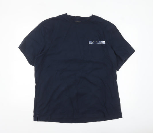 Barbour Men's Blue 2XL Crew Neck Cotton Pocket T-Shirt