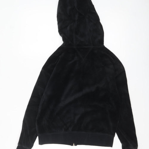 Tommy Hilfiger Sport Women's Black XS Full Zip Velour Hoodie