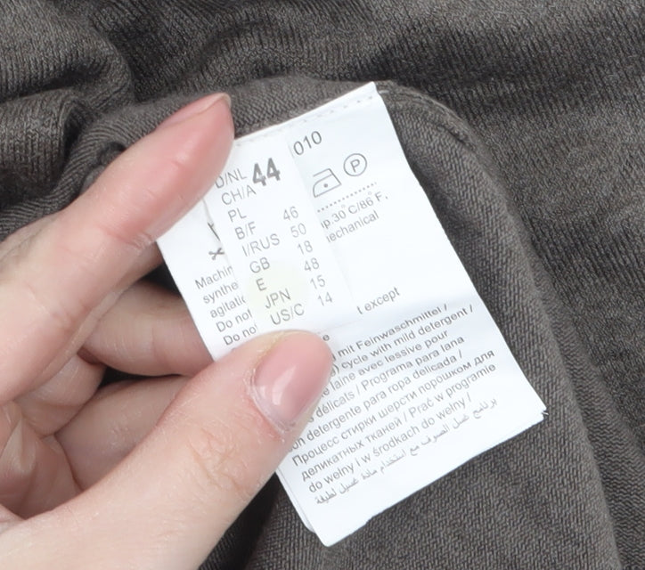 Gerry Weber Women's Brown Check Layered Cardigan Size 20