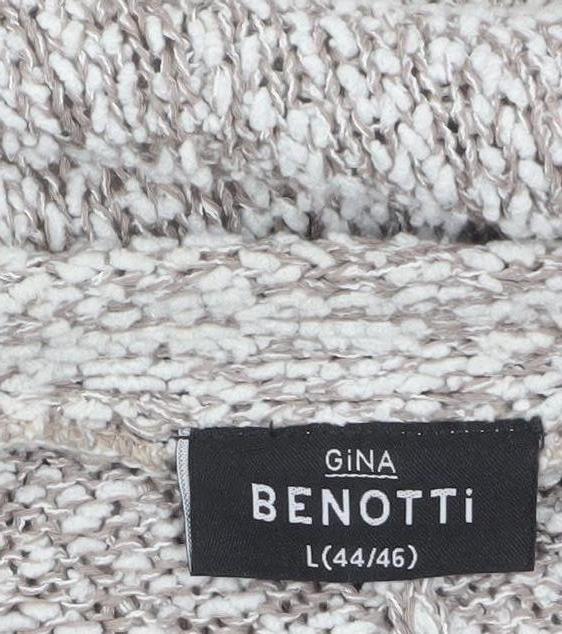 Gina Benotti Women Beige Chunky Knit Cardigan Size 16