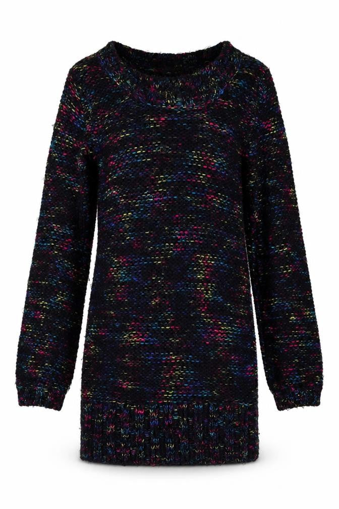 Front view of New Look Women's Multicoloured Chunky Knit jumper, size 8