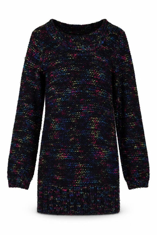 Front view of New Look Women's Multicoloured Chunky Knit jumper, size 8