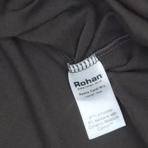 Rohan Womens Brown Size 12 3/4 Sleeve V-Neck Button Cardigan