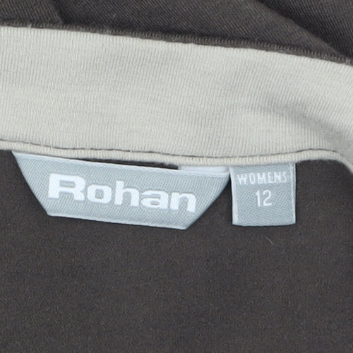 Rohan Womens Brown Size 12 3/4 Sleeve V-Neck Button Cardigan