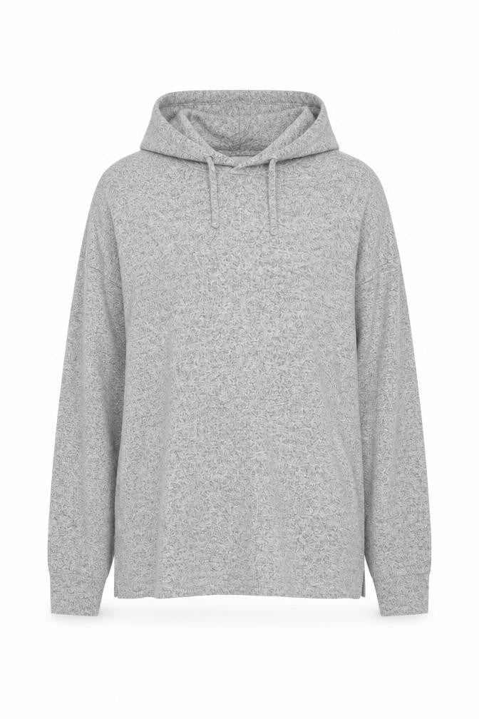 Front view of Golddigga Women's Grey, size 16, Pullover Hoodie Sweatshirt