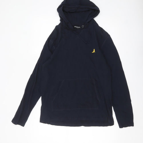 Brave Soul Men's Blue Cotton Pullover Hoodie Size M