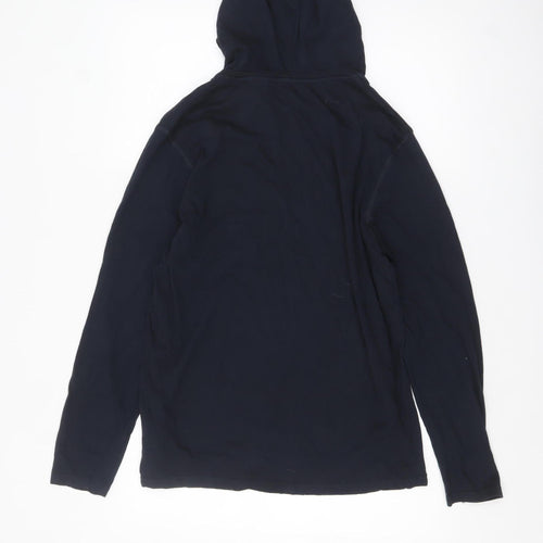 Brave Soul Men's Blue Cotton Pullover Hoodie Size M