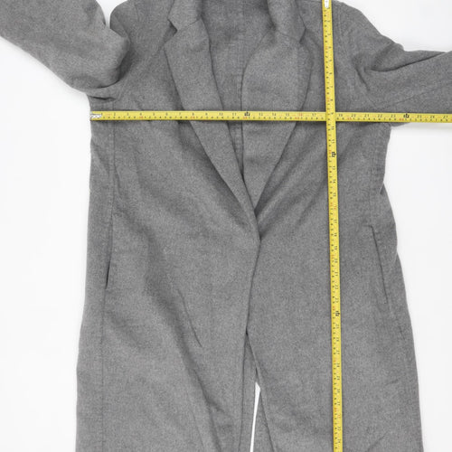 Vince Women's Grey Wool Blend Long Overcoat Size L