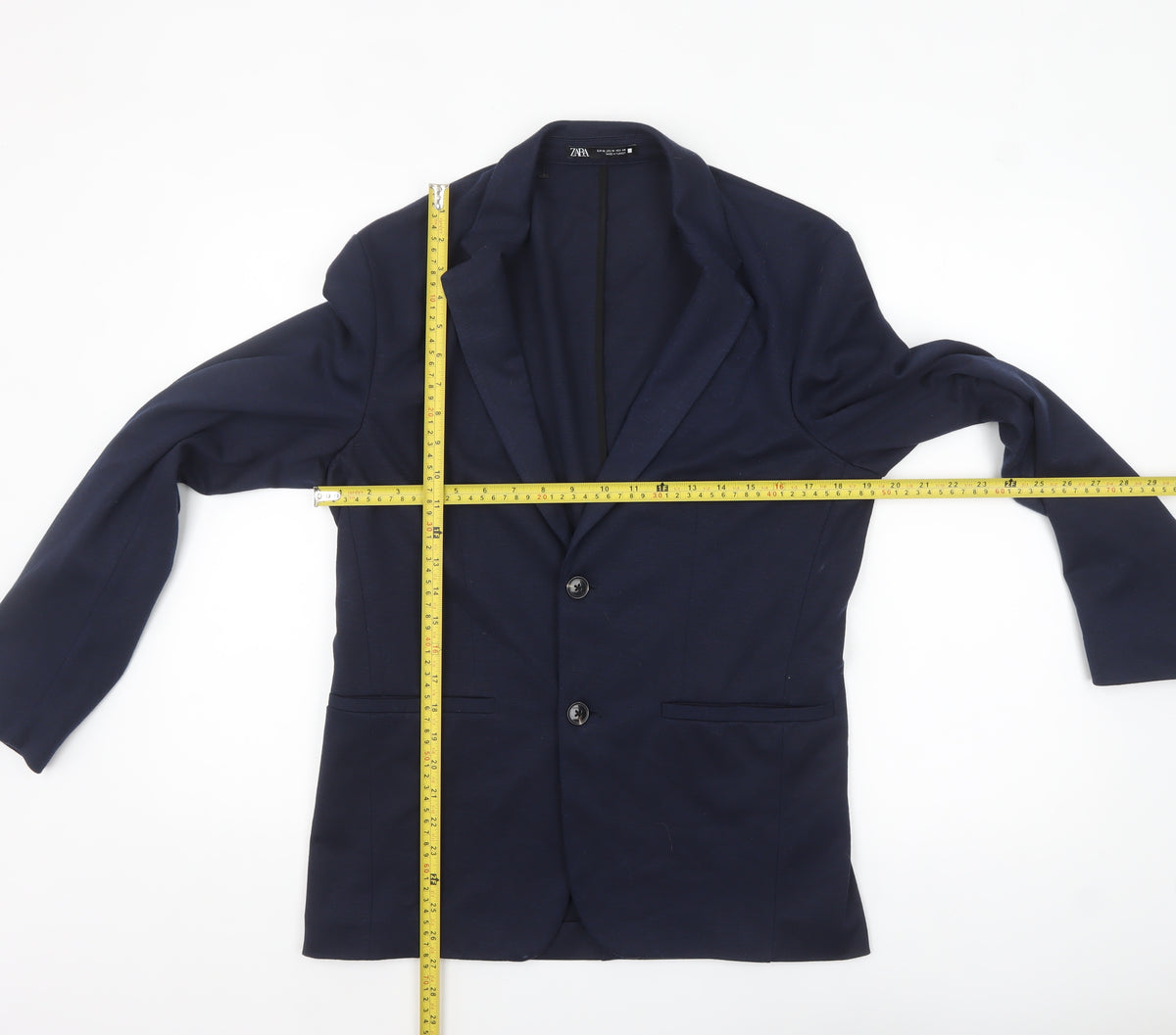 Zara Women Blue Collared Knit Cardigan Size 12