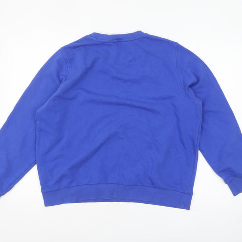 Marks and Spencer Women Blue Size 18 Cotton Blend Crew Neck Sweatshirt