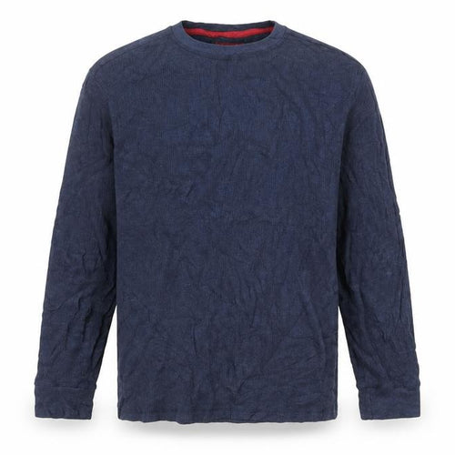 Wrangler Men's Blue Long Sleeve Crew Neck Cotton Blend Top Size L