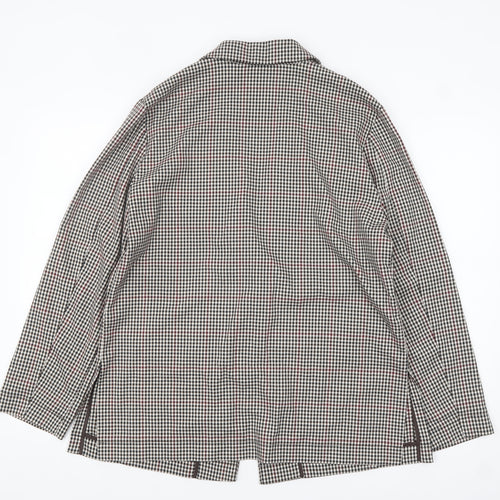 Bossini Women's Brown Check Blazer XL UK 16 Single-Breasted Jacket