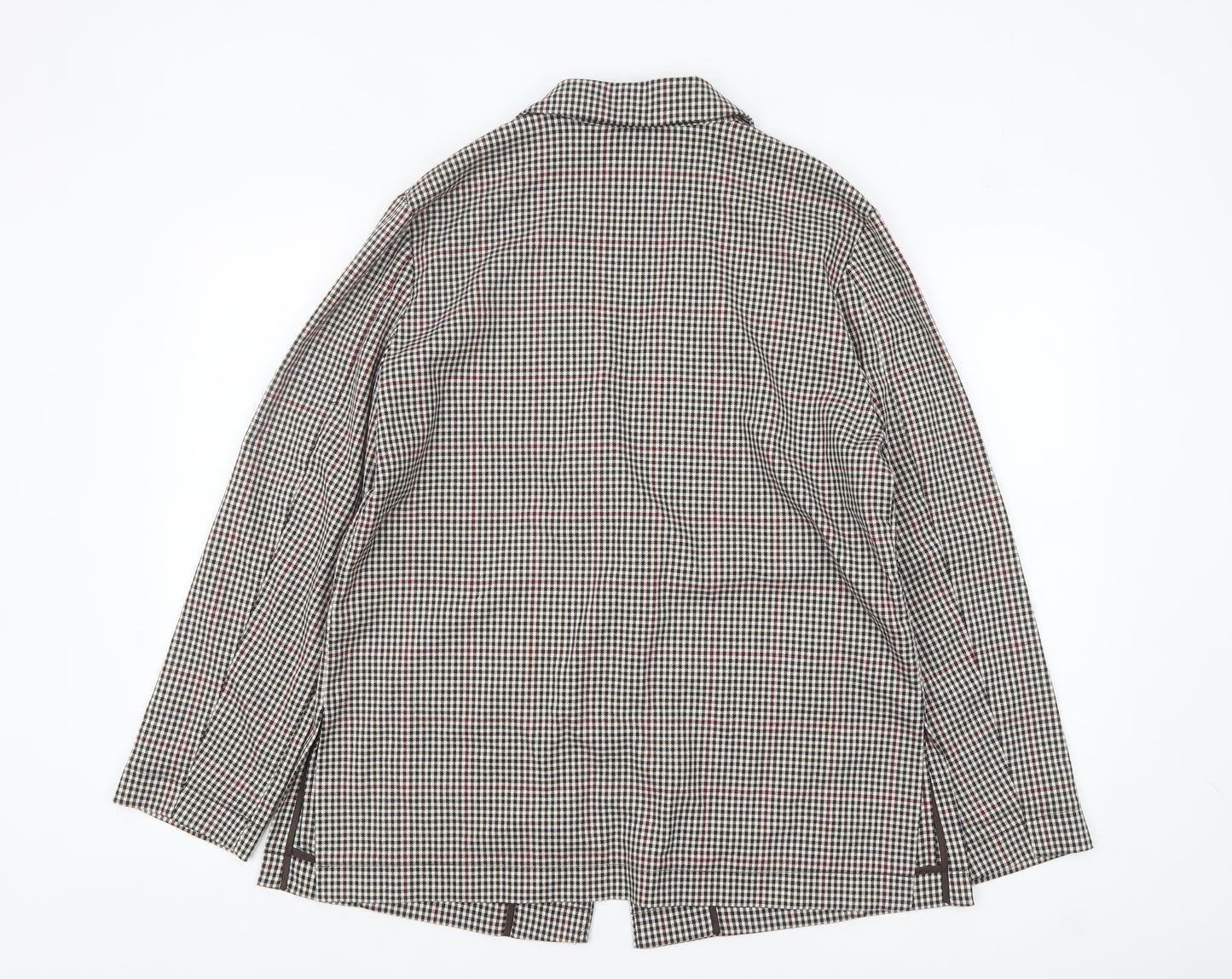 Bossini Women's Brown Check Blazer XL UK 16 Single-Breasted Jacket