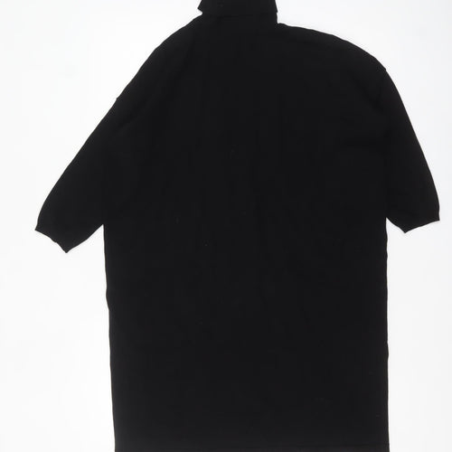 Hush Women’s Black Roll Neck Relaxed Knit Jumper Dress Size 10