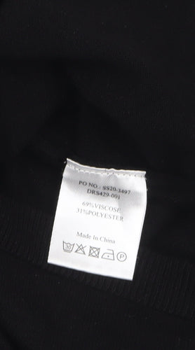 Hush Women’s Black Roll Neck Relaxed Knit Jumper Dress Size 10